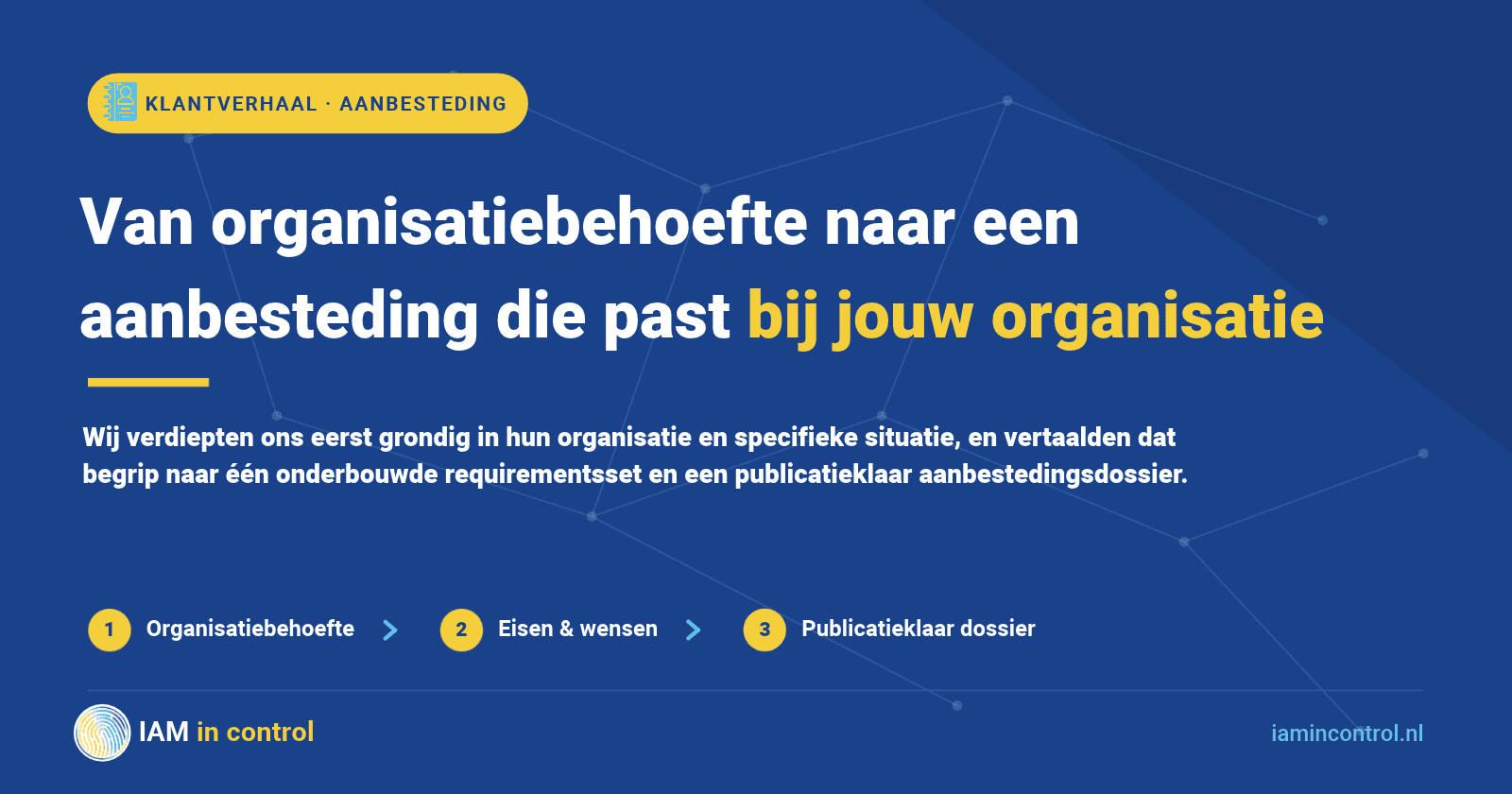 IAM-aanbesteding bij een publieke instelling, begrijpelijk en toepasbaar